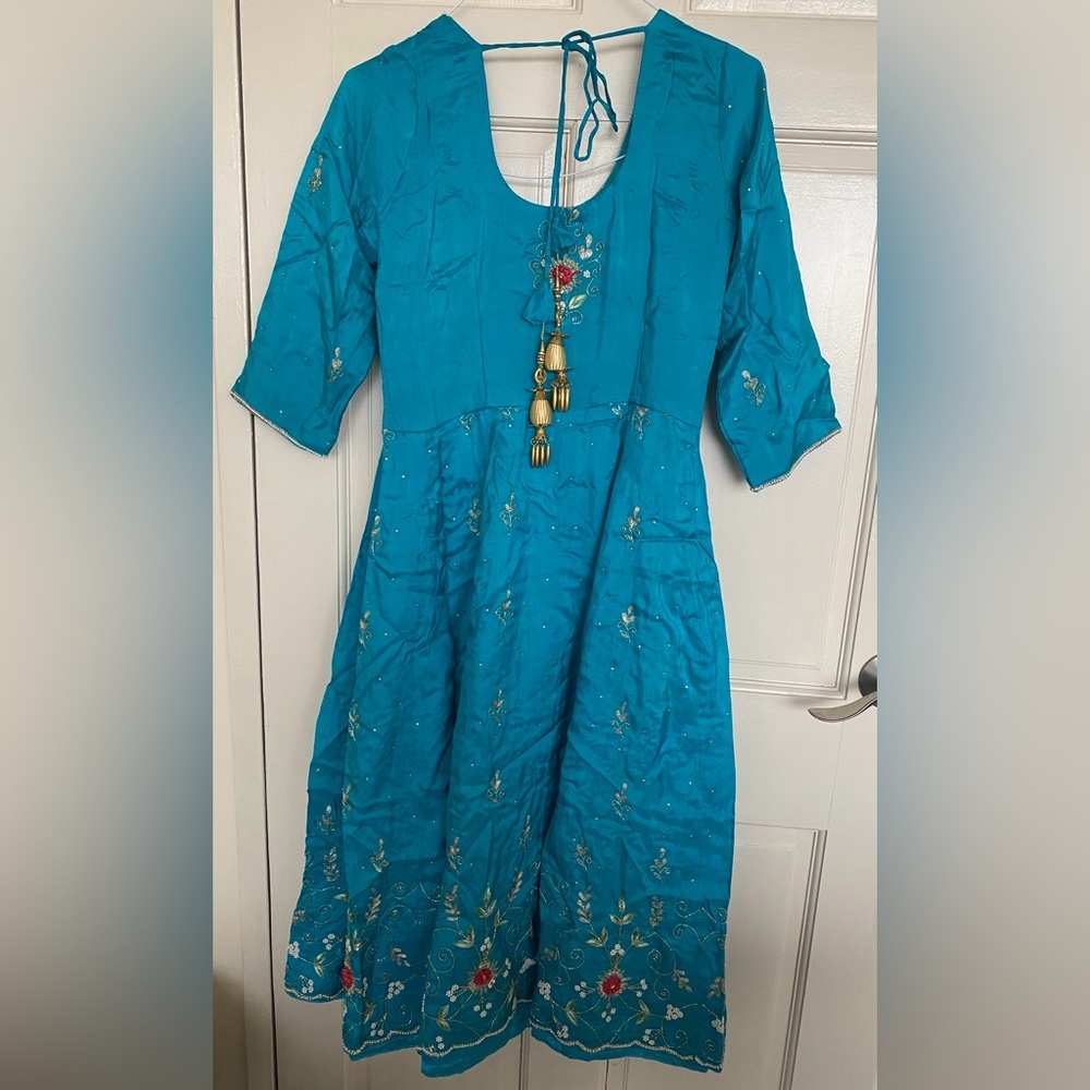 Blue Anarkali with Salwaar - Picture 16 of 16